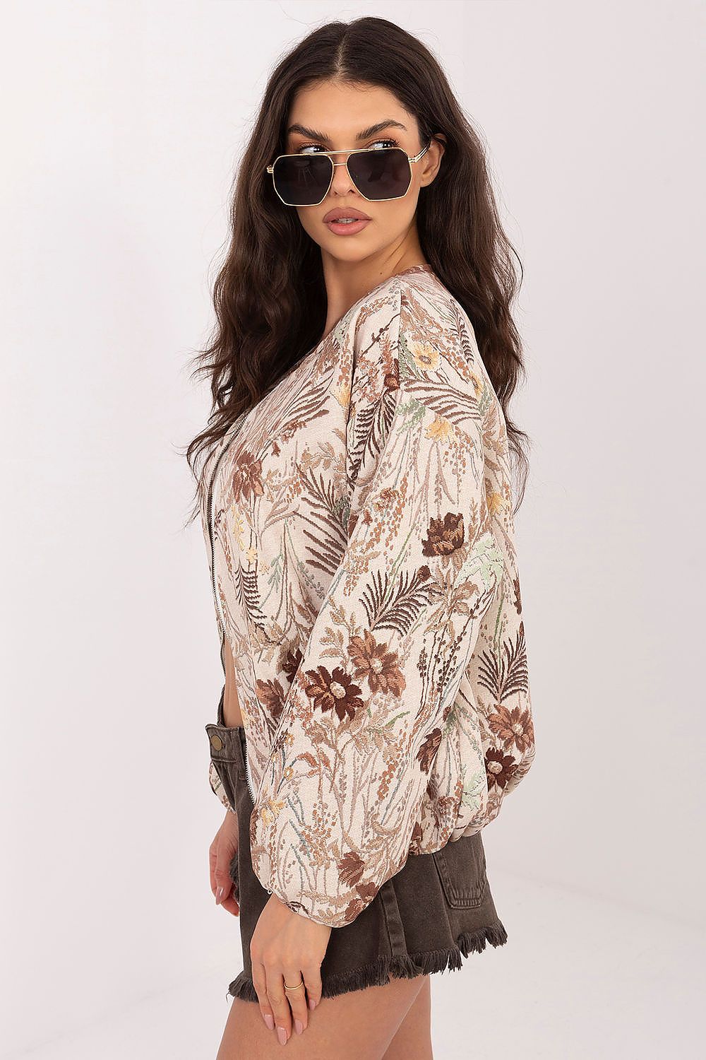 Italy Moda Floral Print Coat for Chic Style - Coats & Jackets