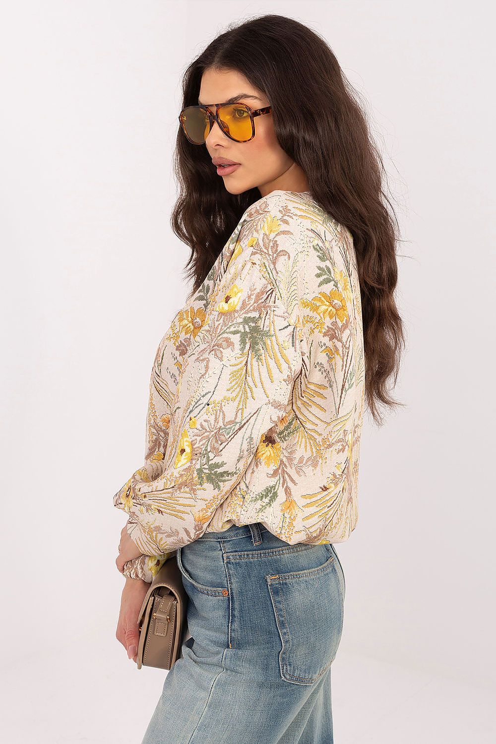 Italy Moda Floral Print Coat for Chic Style - Coats & Jackets
