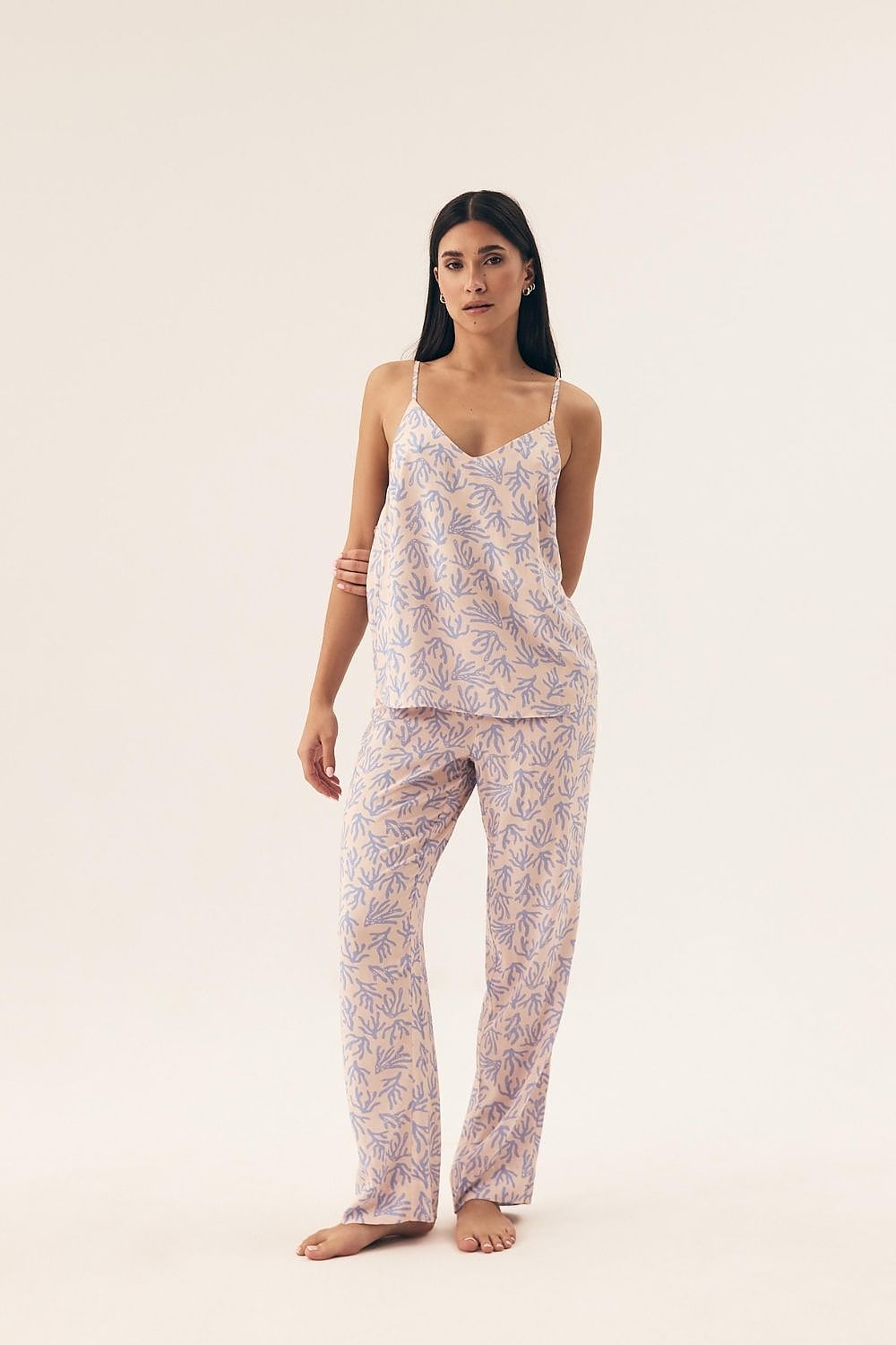 BoutiqueLua Floral Print Summer Pyjama for Women blue - Pyjama Set