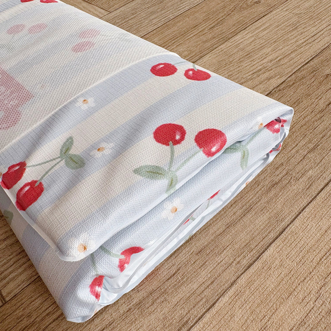 Travel Changing Mat - Cherry Stripe - Changing Mats