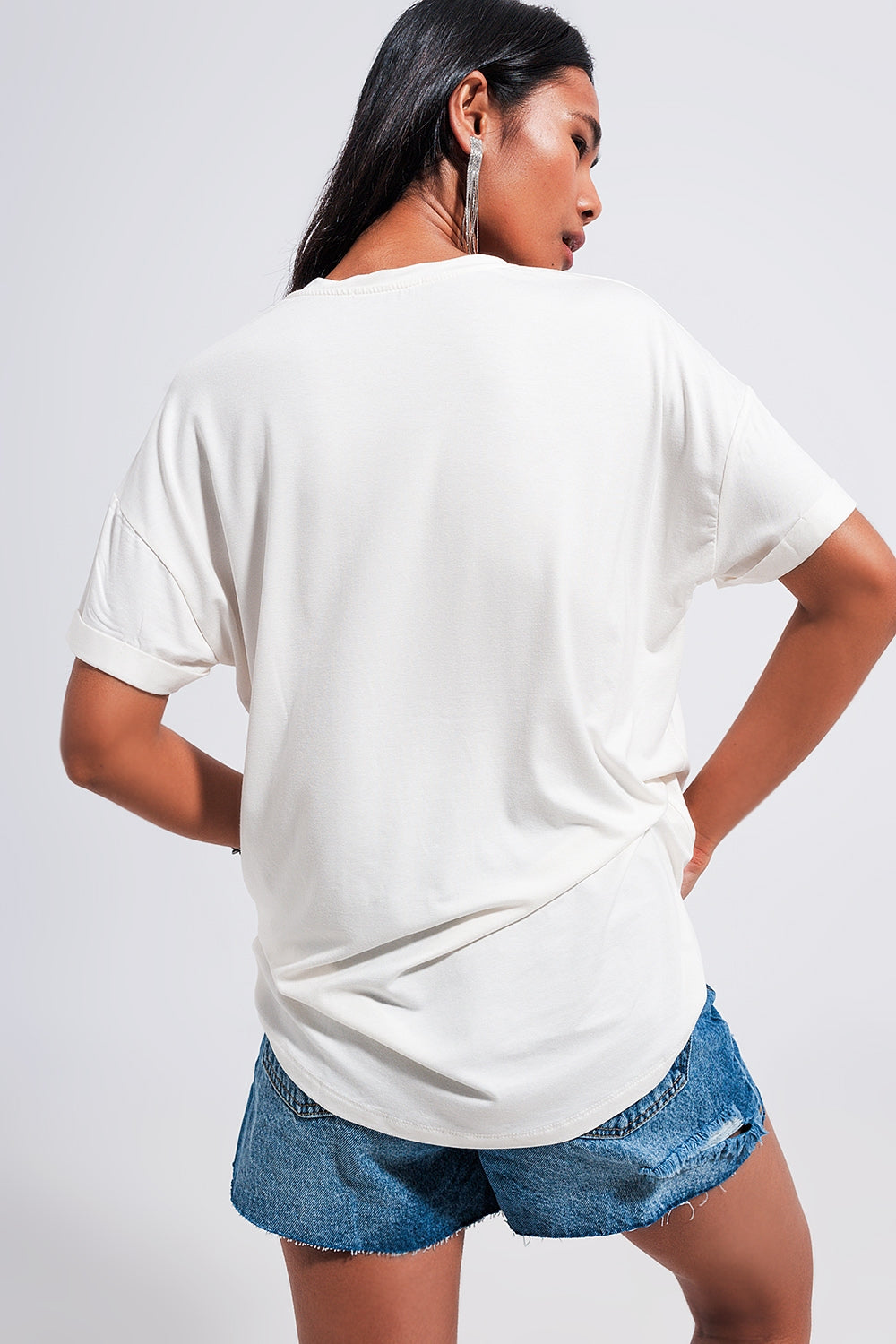 Good Vibes slogan tee in white - T-shirts