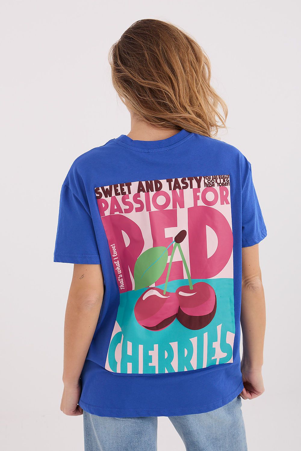 Graphic Tee T Shirt - Trendy Blue Design - T-Shirts