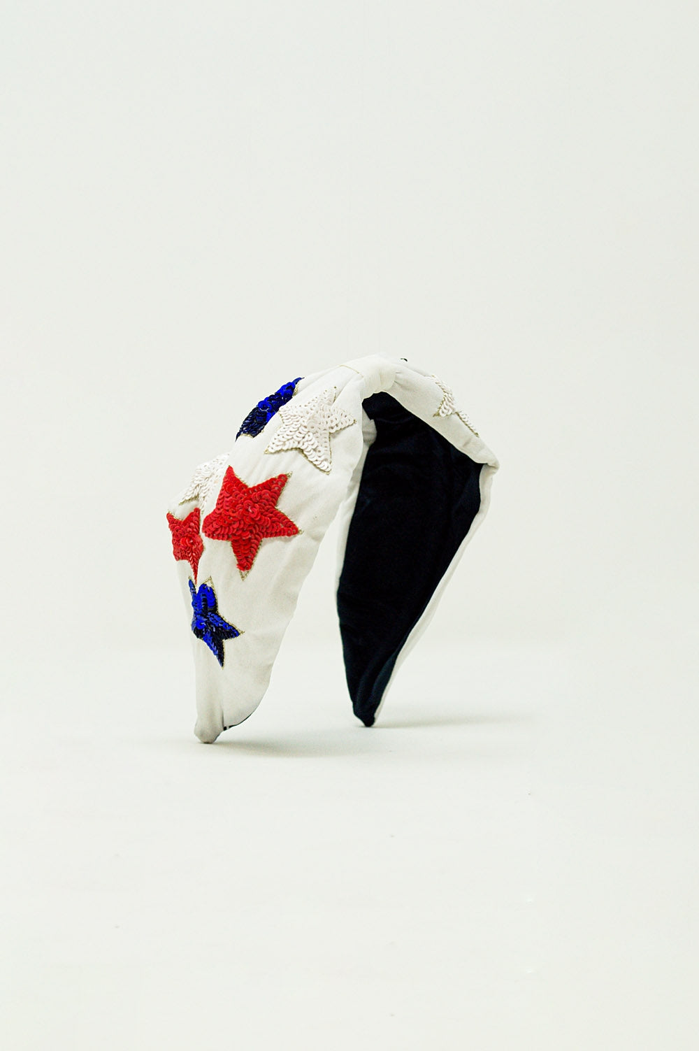 Headband with sequin stars in white - Headbands