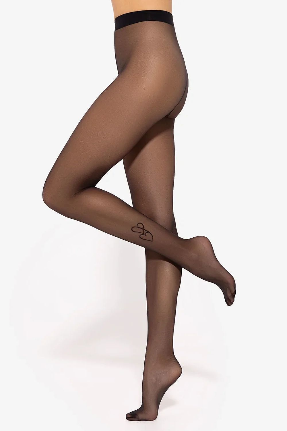 Heart Pattern Tights for Stylish Lingerie Looks black 3 - Lingerie