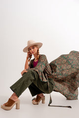 high rise slouchy mom jeans in green