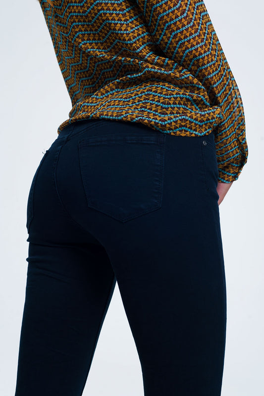 high waist skinny jeans in navy - Jeans