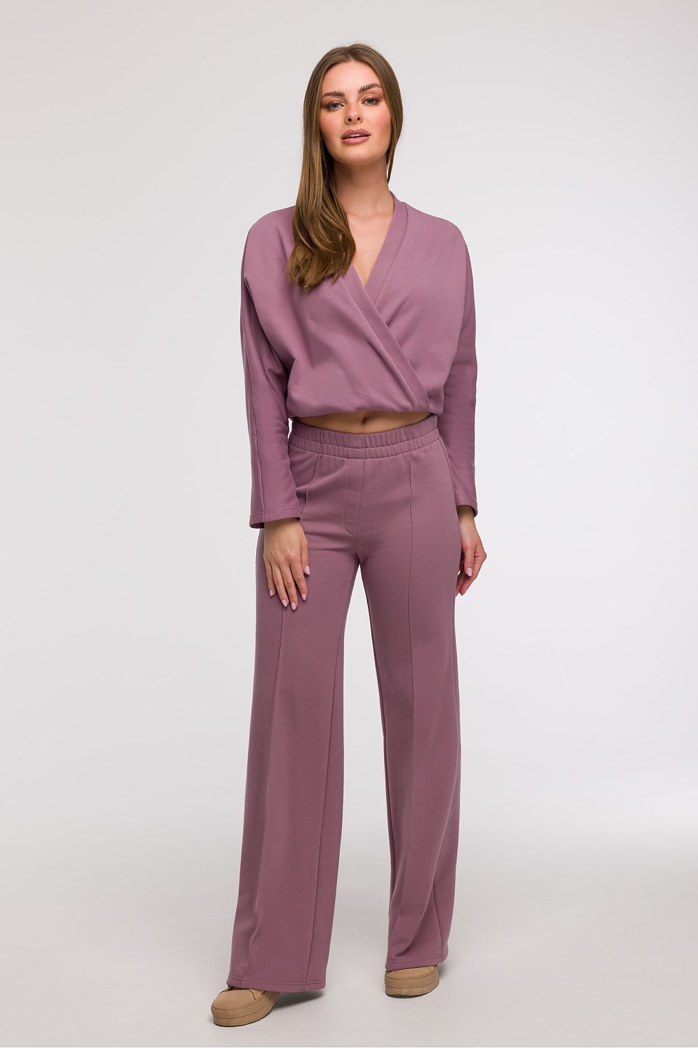 BeWear Womens High Waisted Loungewear Trousers violet - Trousers