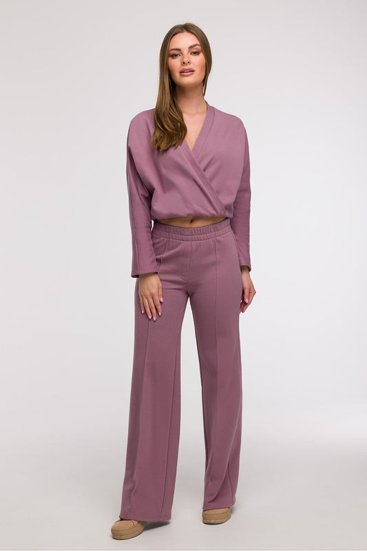 BeWear Womens High Waisted Loungewear Trousers violet - Trousers