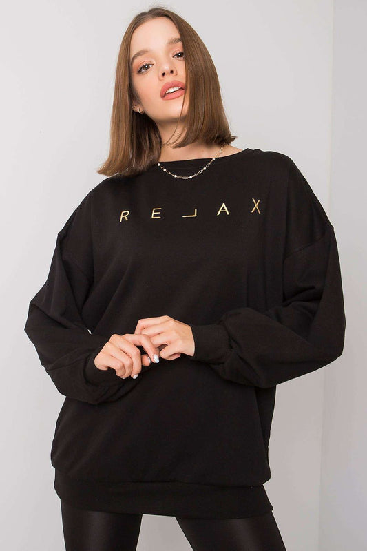 Women's Hooded Sweatshirt for Trendy Casual Wear black - Sweaters