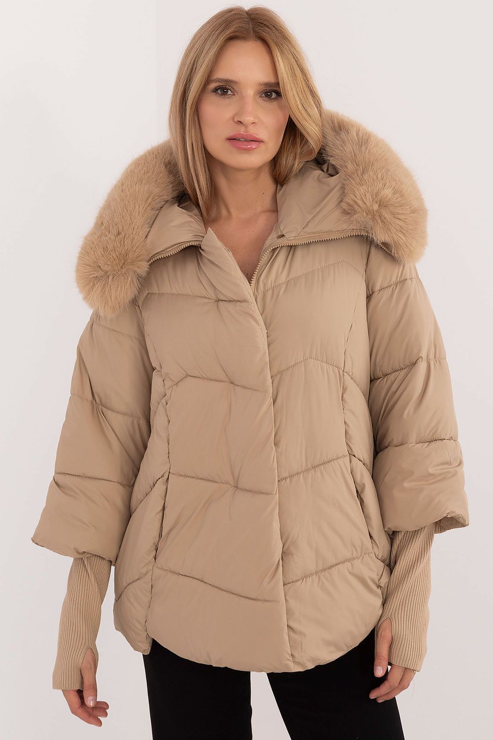 MBM Hooded Warm Padded Coat for Trendy Winter Fashion brown - Coats & Jackets