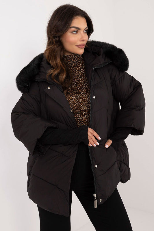 MBM Hooded Warm Padded Coat for Trendy Winter Fashion black - Coats & Jackets