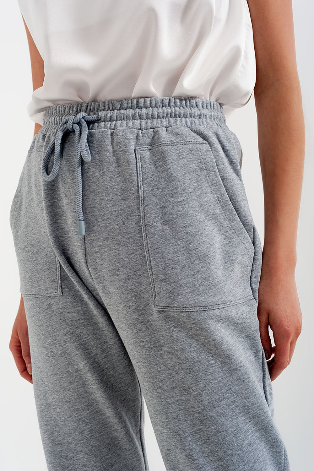 Joggers with elastic waist band in gray - Trousers
