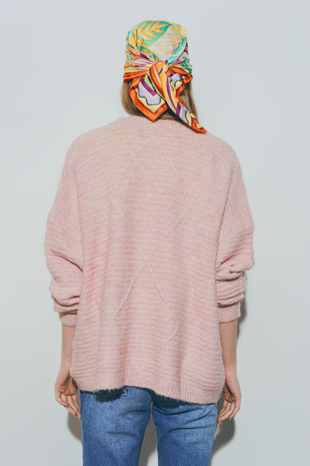 Knitted Cardigan in Pink - Cardigans
