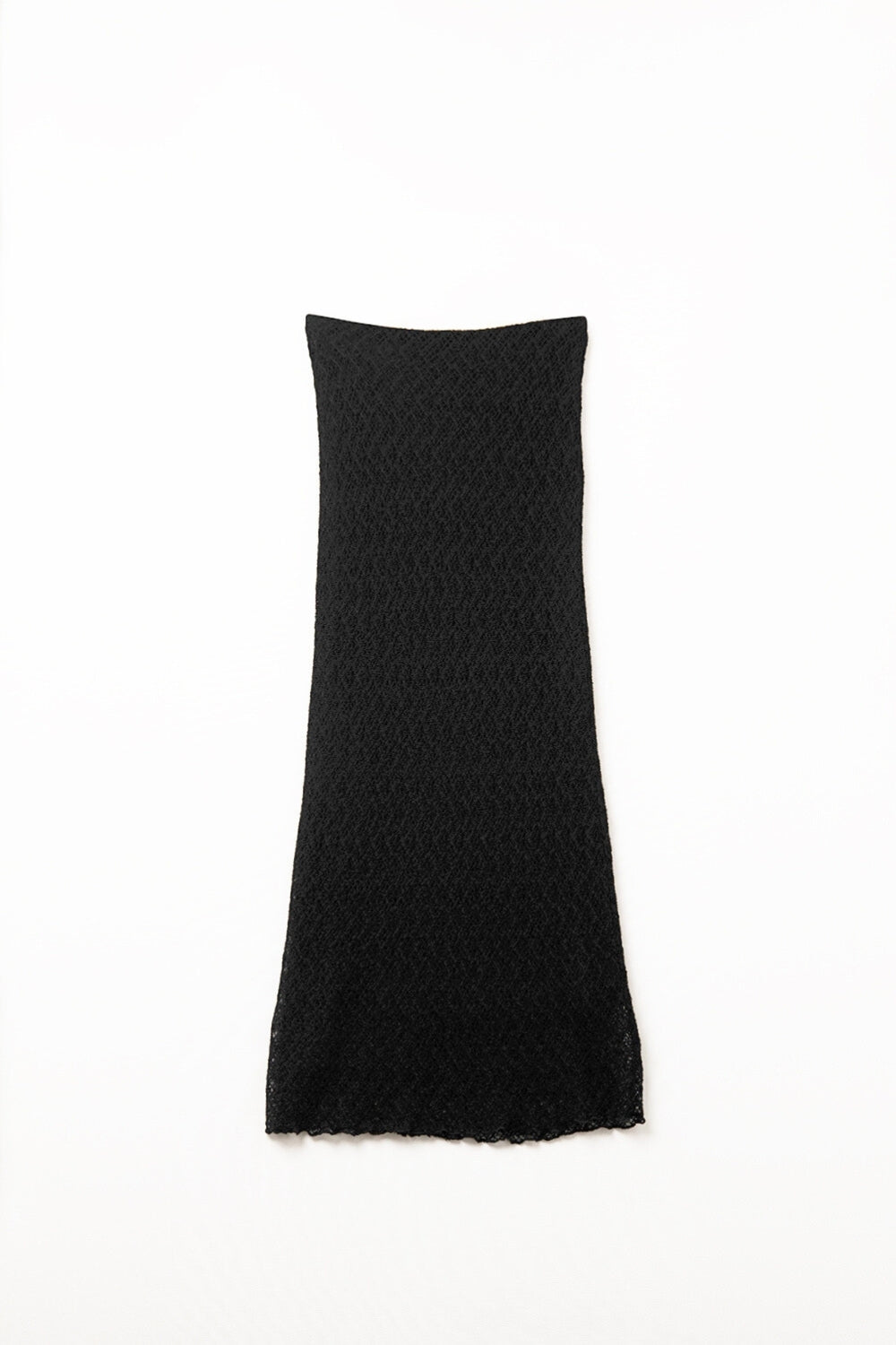 Knitted Lined Midi Skirt in Black - Skirts