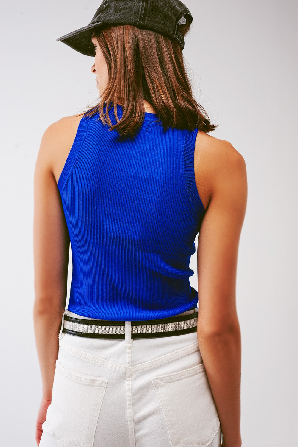 Knitted tank top in Blue - Jumpers