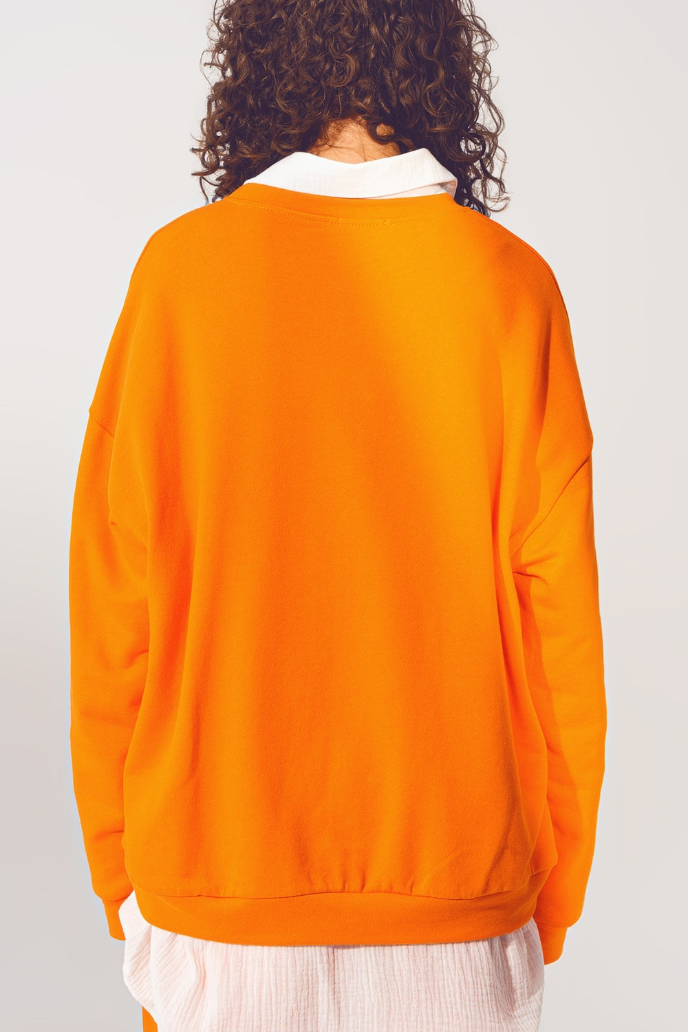 L'amour Text Sweater in Orange - Jumpers