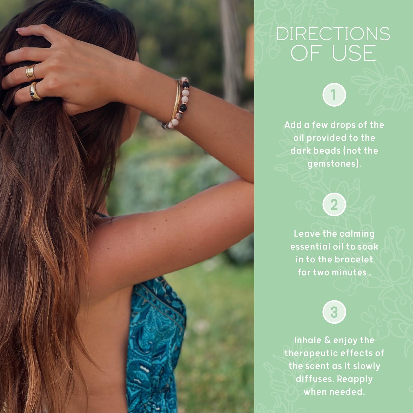 Lava Bead Aromatherapy Bracelet with Essential Oil - Balance - Aromatherapy Bracelet