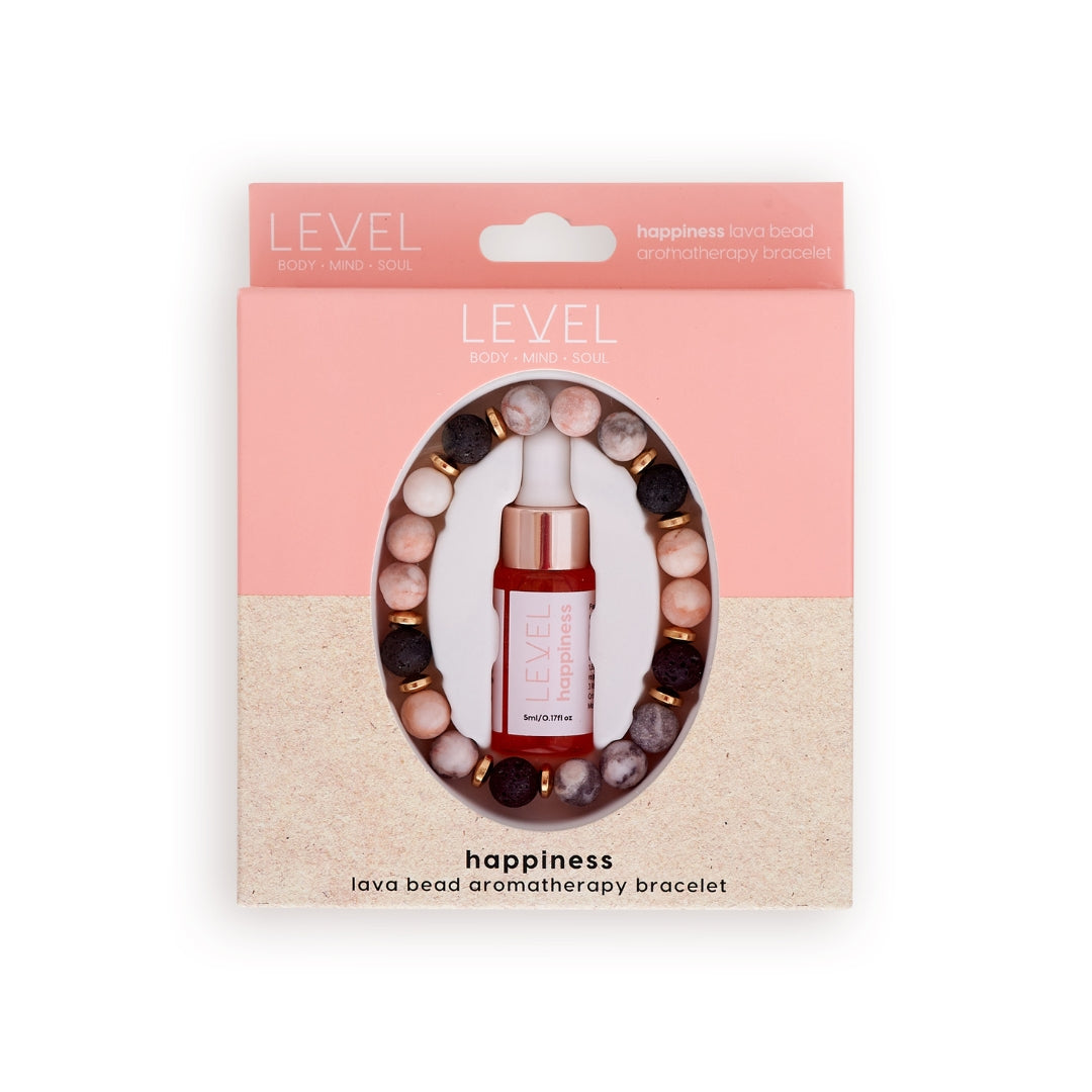 Lava Bead Aromatherapy Bracelet with Essential Oil - Happiness - Aromatherapy Bracelet