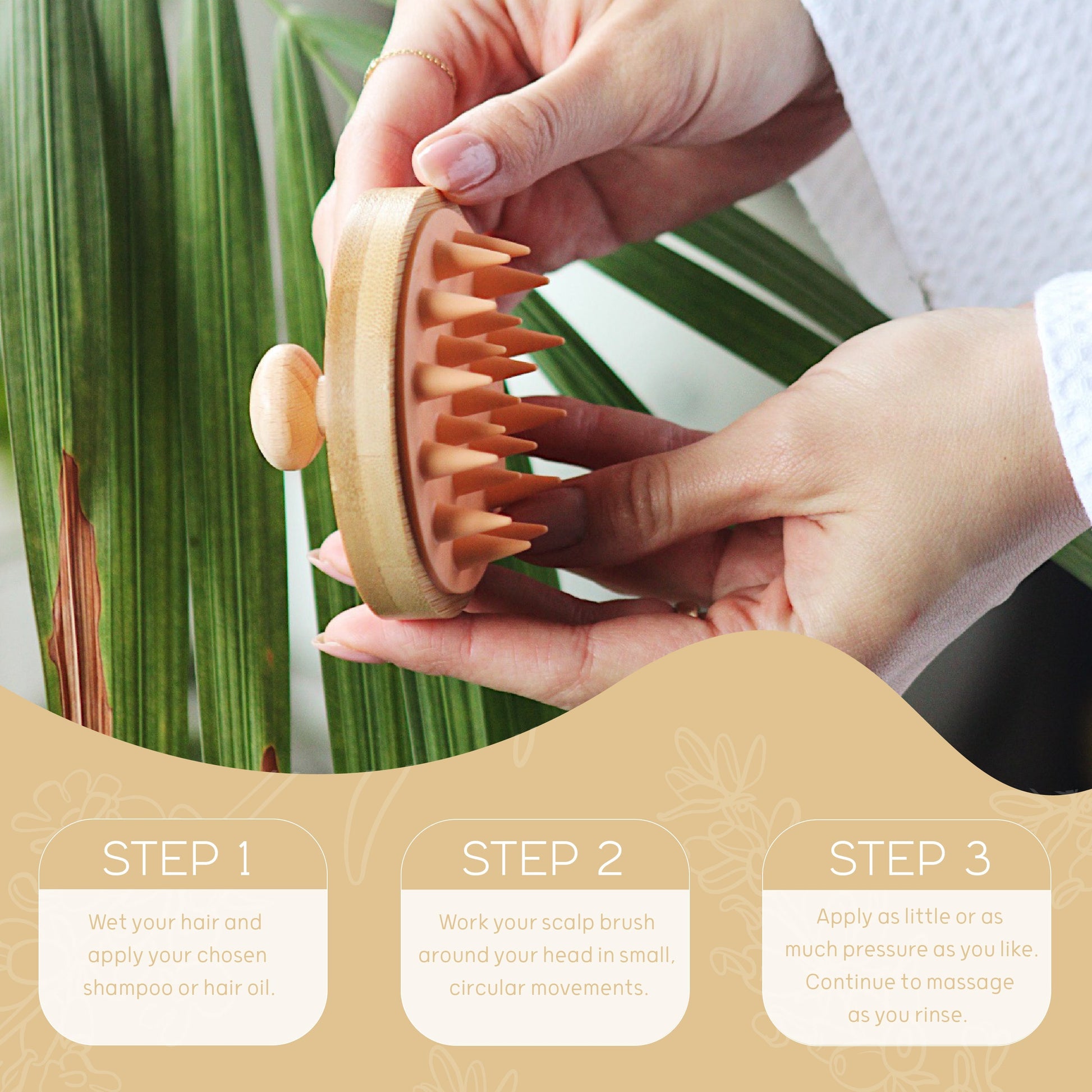 Bamboo Scalp Massager - Scalp Massager