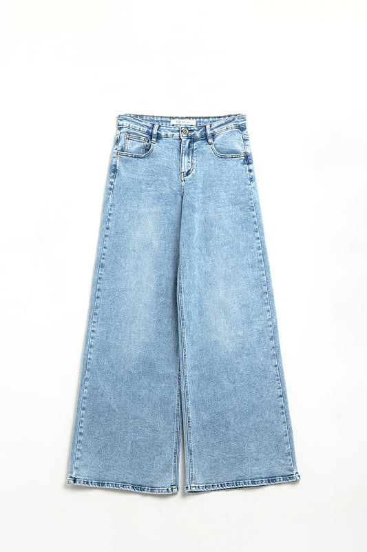 light wash Wide Leg Jeans - Jeans