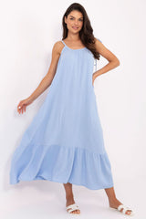 Lightweight Midi Daydress in Soft Blue