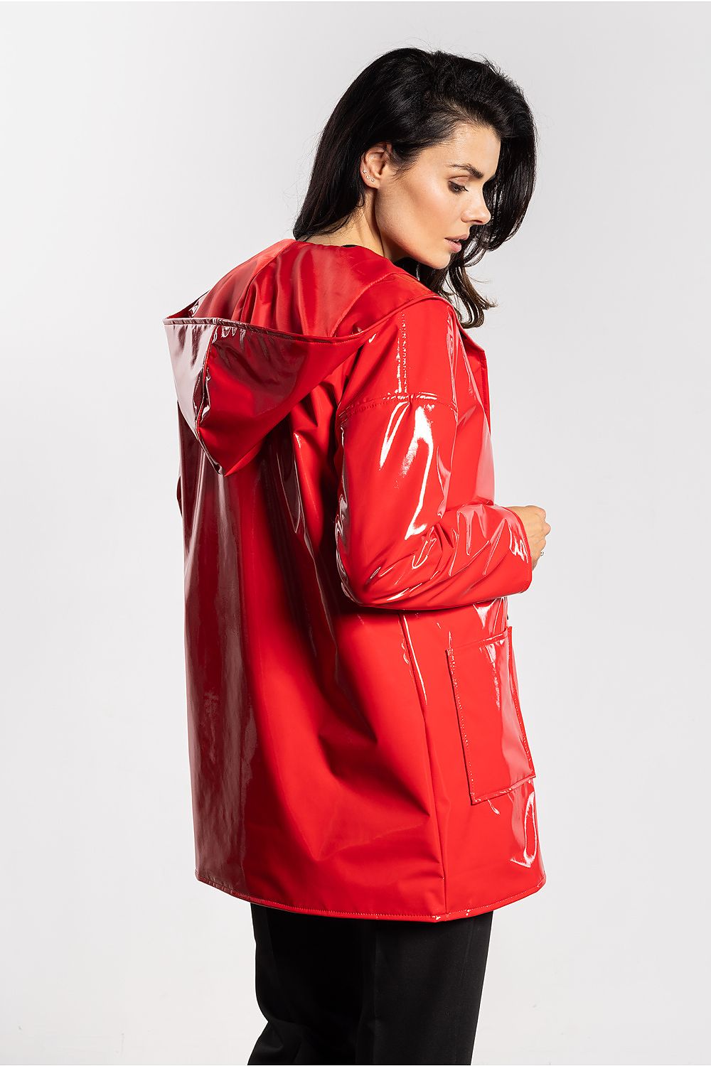 Lightweight Red Raincoat for Trendy Weather - Coats
