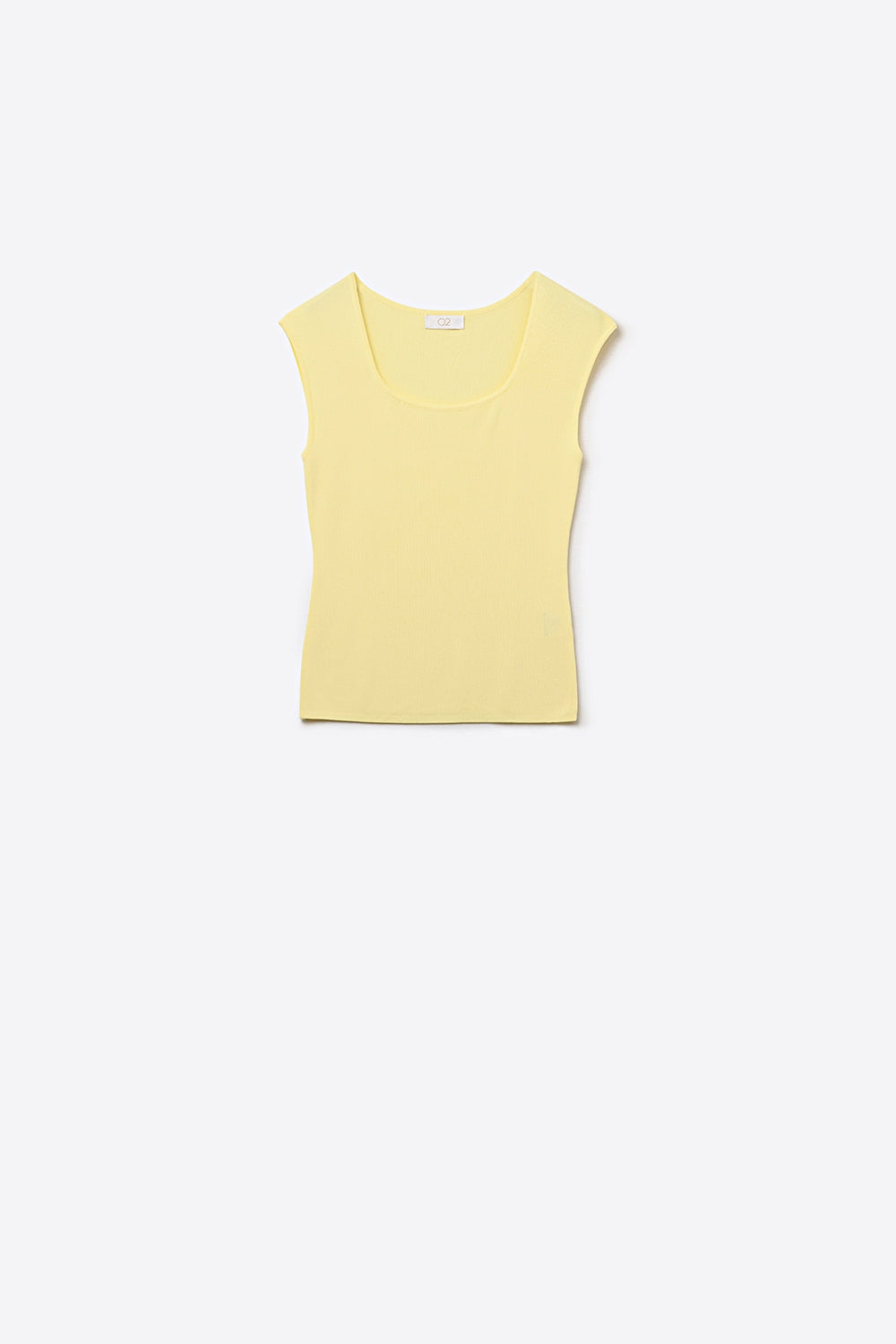 lightweight Ribbed Knit Scoop sweater in yellow - Sweaters