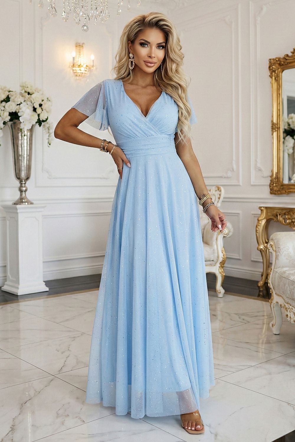 Numoco Elegant Long Dress for Special Occasions blue one-size-fits-all - Dresses
