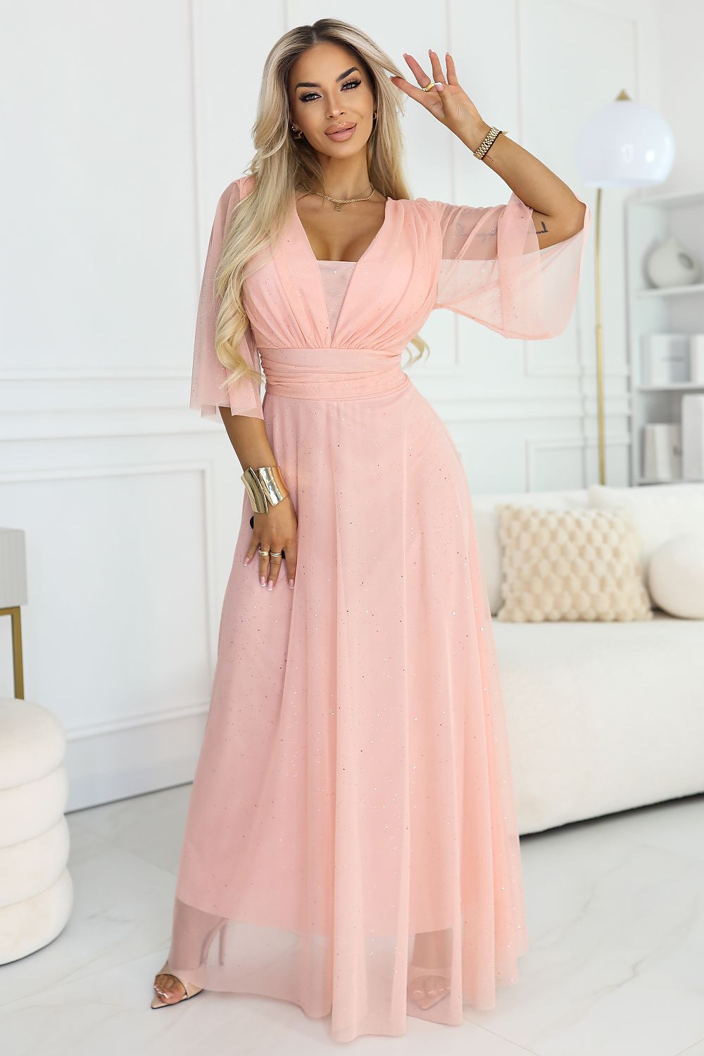 Numoco Elegant Long Dress for Special Occasions pink one-size-fits-all - Dress
