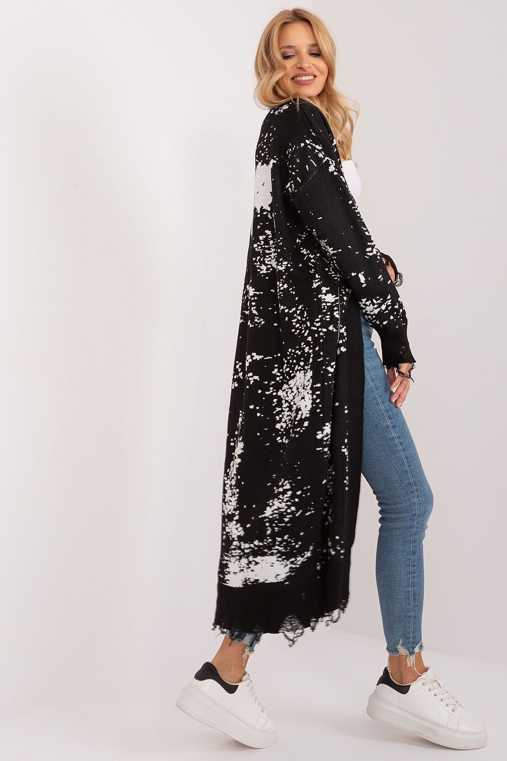 Badu Long Printed Cardigan for Stylish Women -