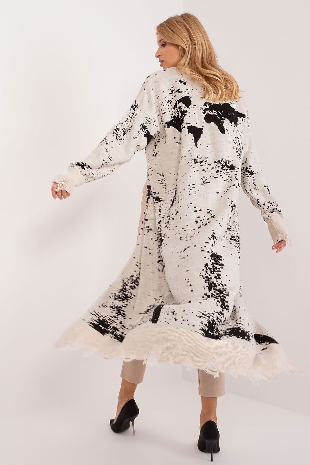 Badu Long Printed Cardigan for Stylish Women -
