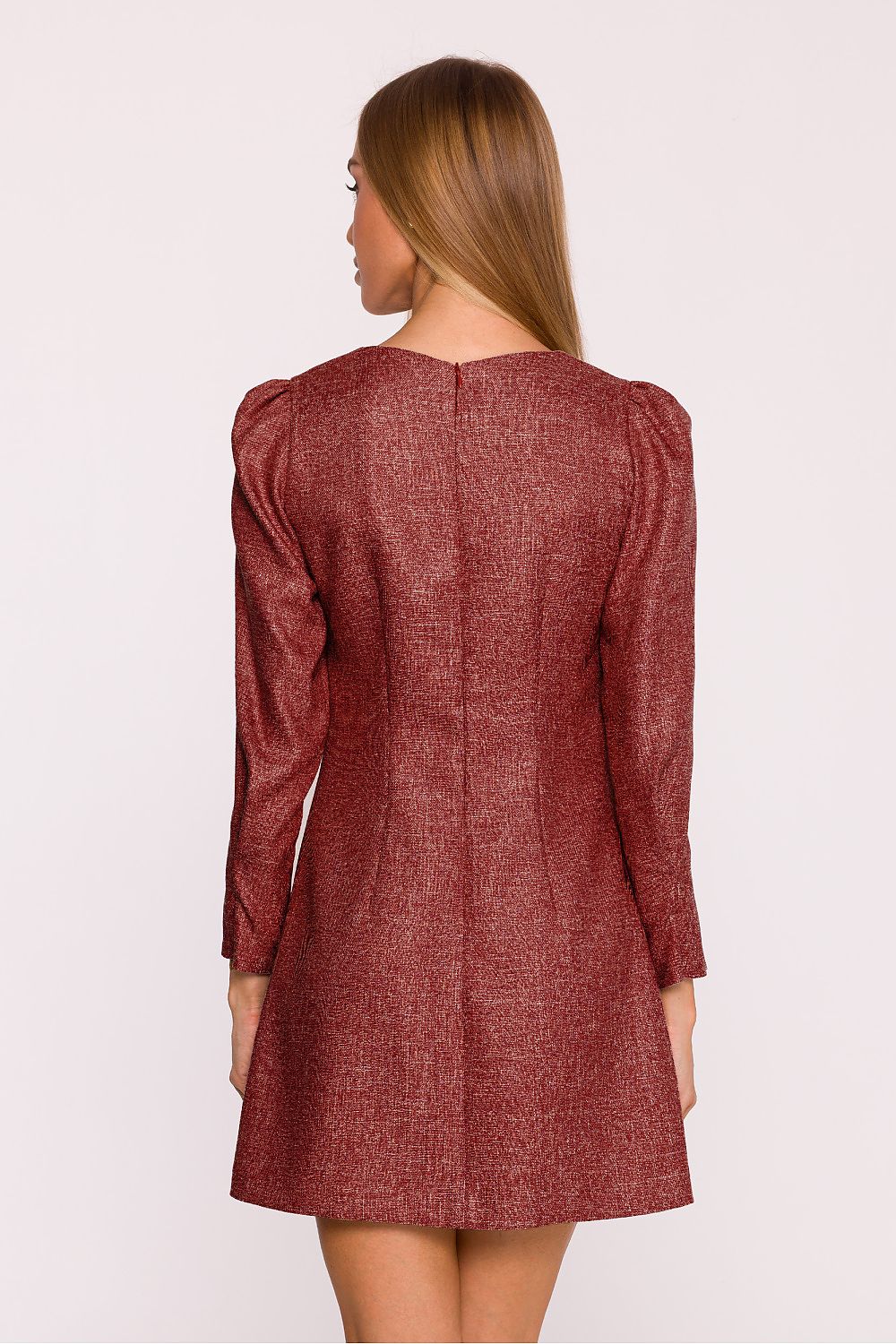 Moe Long Sleeve in Melange Fabric Dress for Women - Dresses