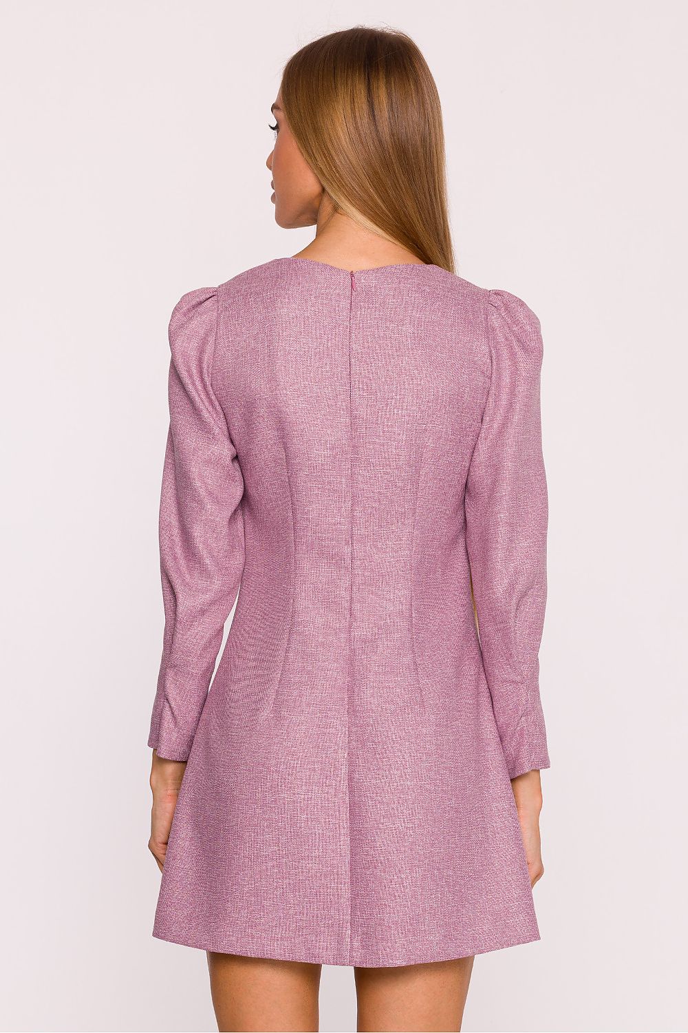 Moe Long Sleeve in Melange Fabric Dress for Women - Dresses