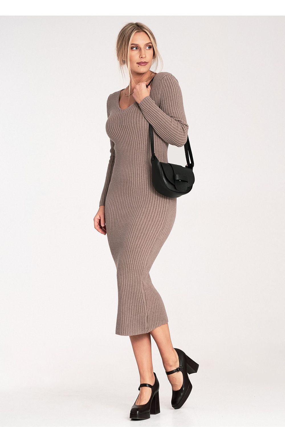 Long Sleeve Midi Dress for Women - Trendy Style - Dresses