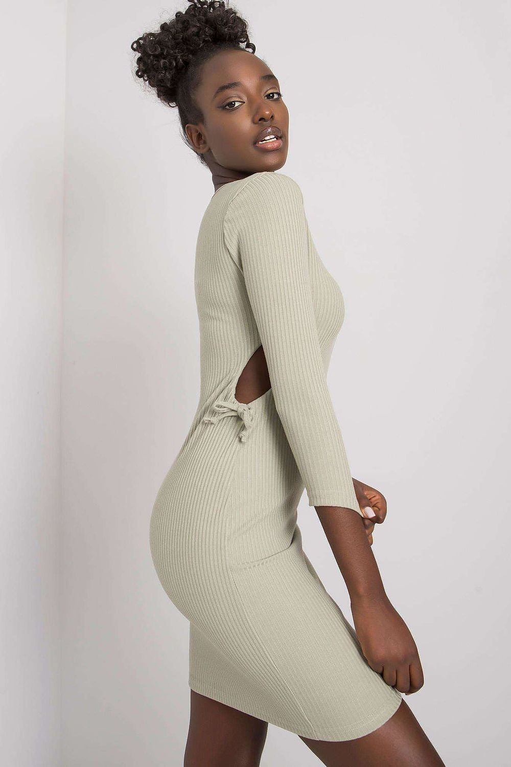 Lakerta Long Sleeve Ribbed Mini Dress - Dresses