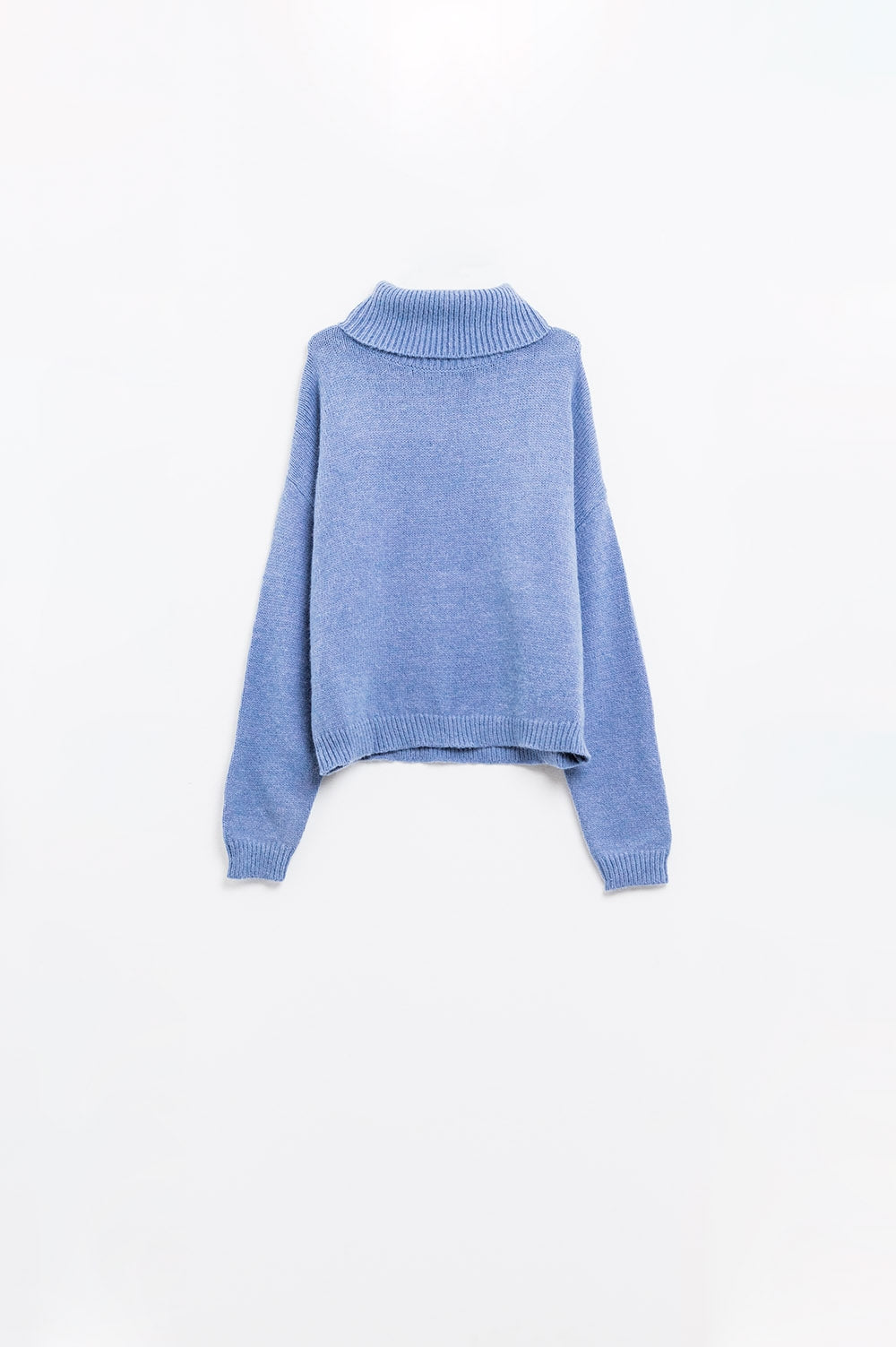Loose blue sweater with dropped sleeves - Jumpers