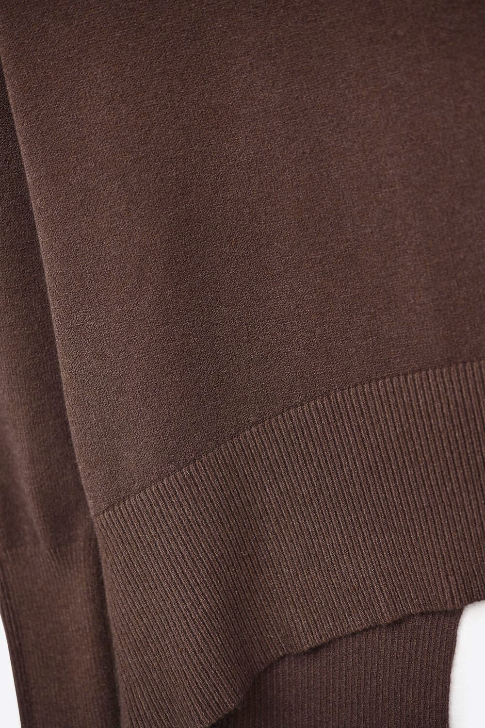 Loose brown sweater with open back detail -