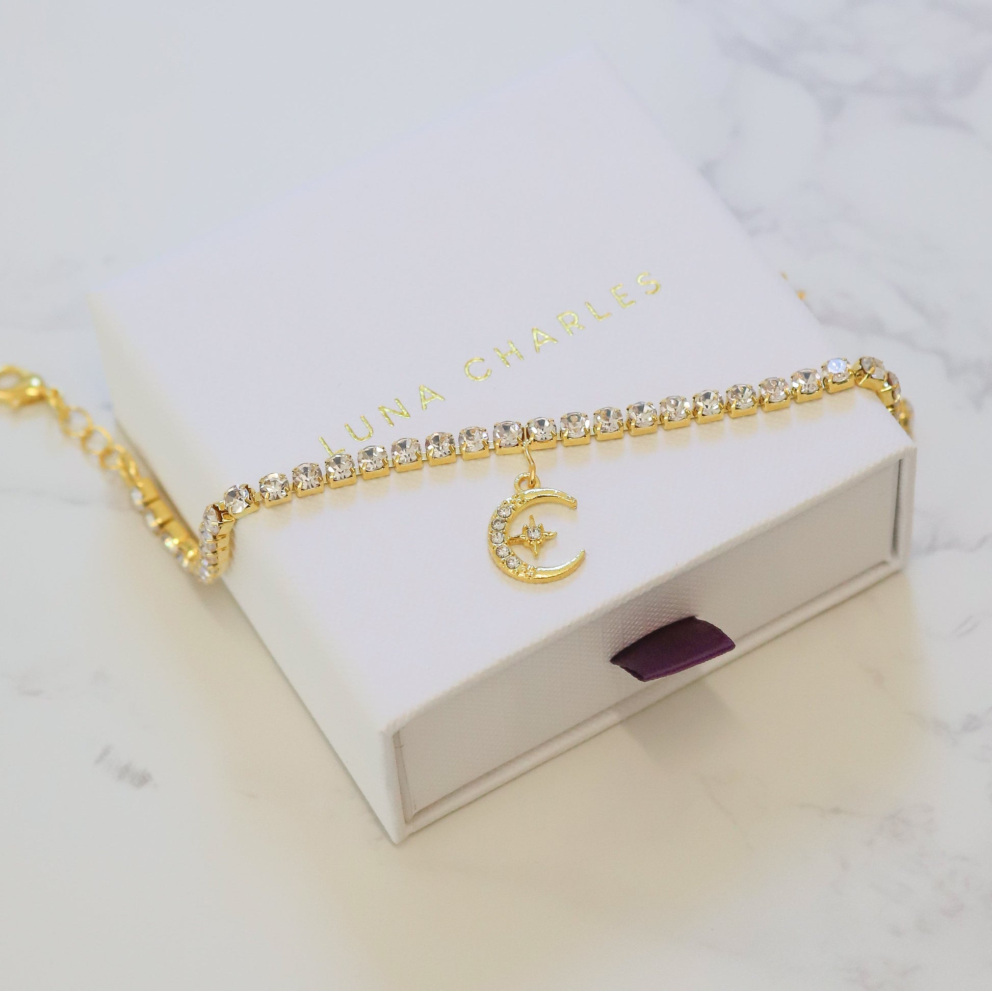 Quinn Moon Anklet | 18K Gold Plated - Anklet