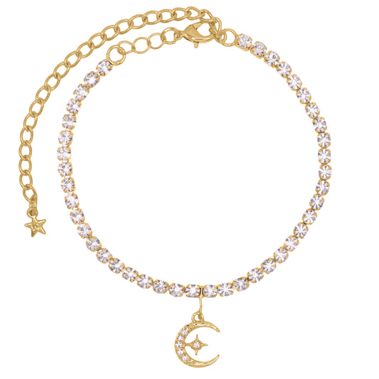Quinn Moon Anklet | 18K Gold Plated - Anklet