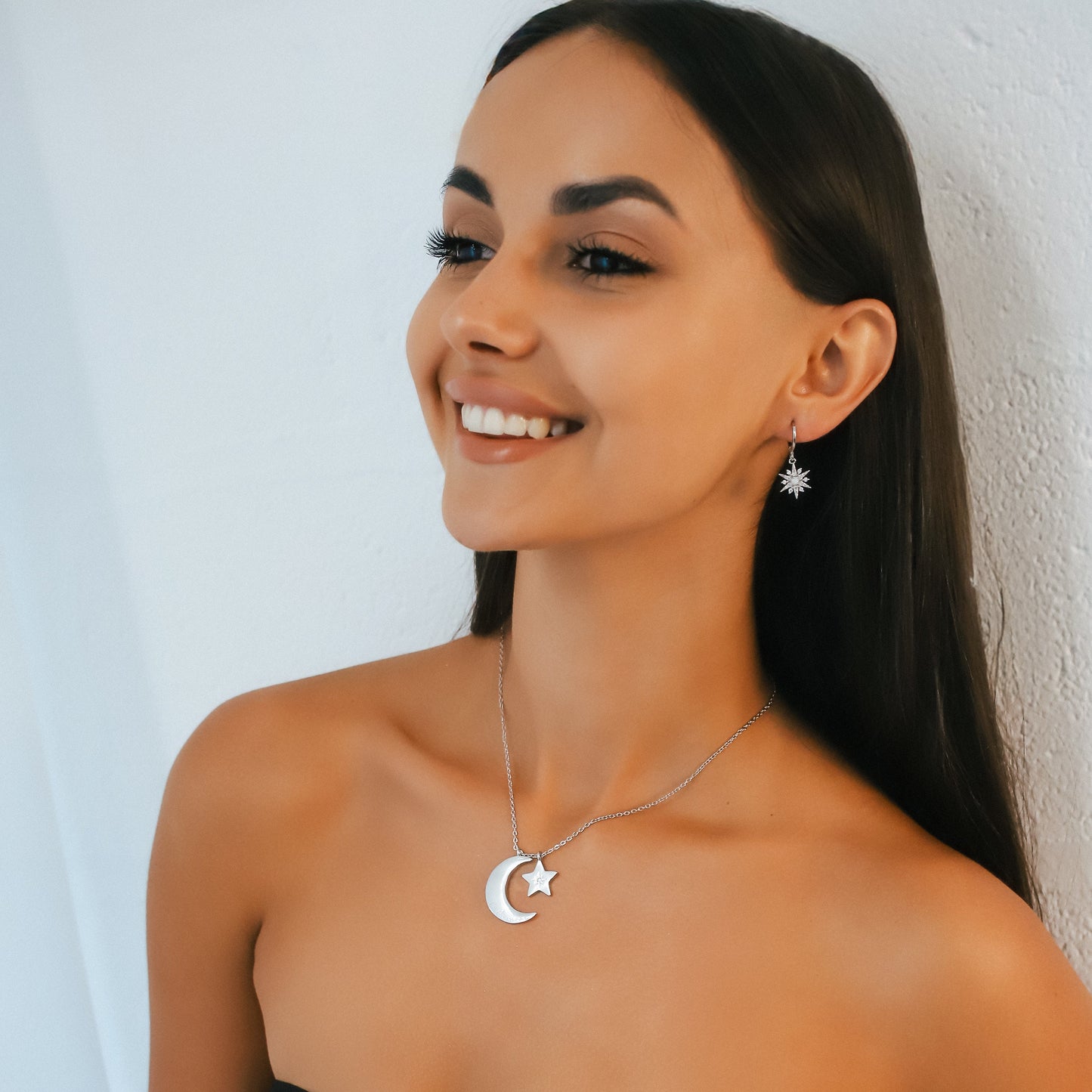 Cherish To The Moon & Back Necklace | 925 Sterling Silver - Necklace