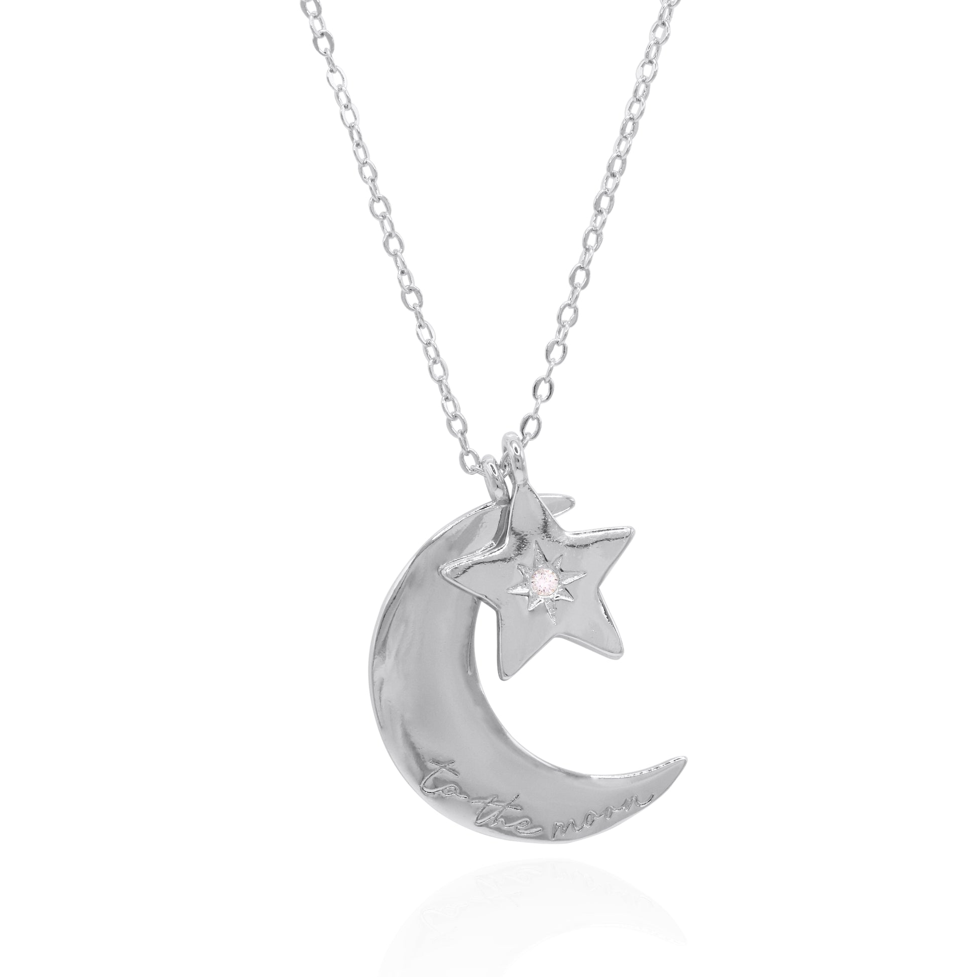 Cherish To The Moon & Back Necklace | 925 Sterling Silver - Necklace