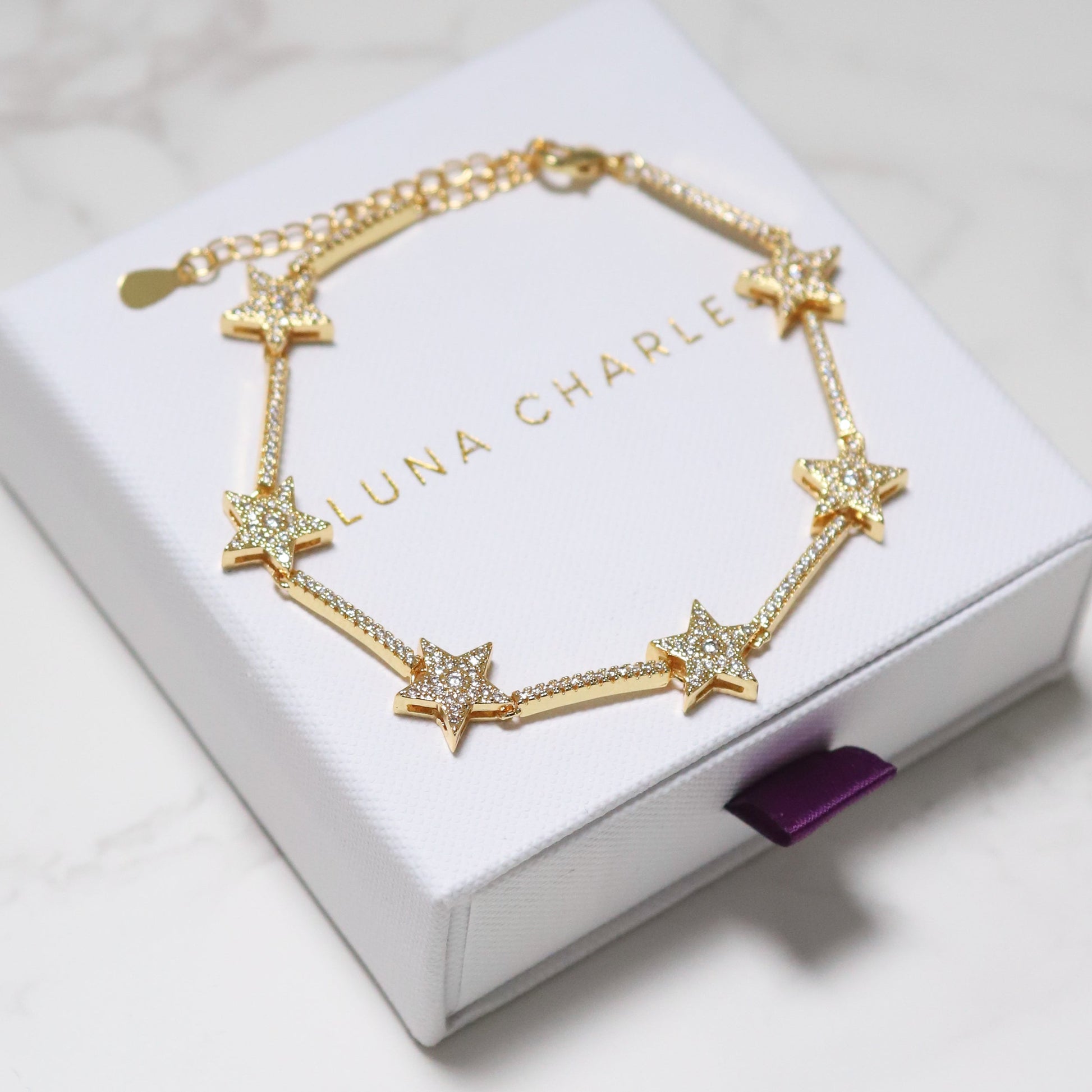 Etta Sparkling Star Bracelet | 18k Gold Plated - Bracelet