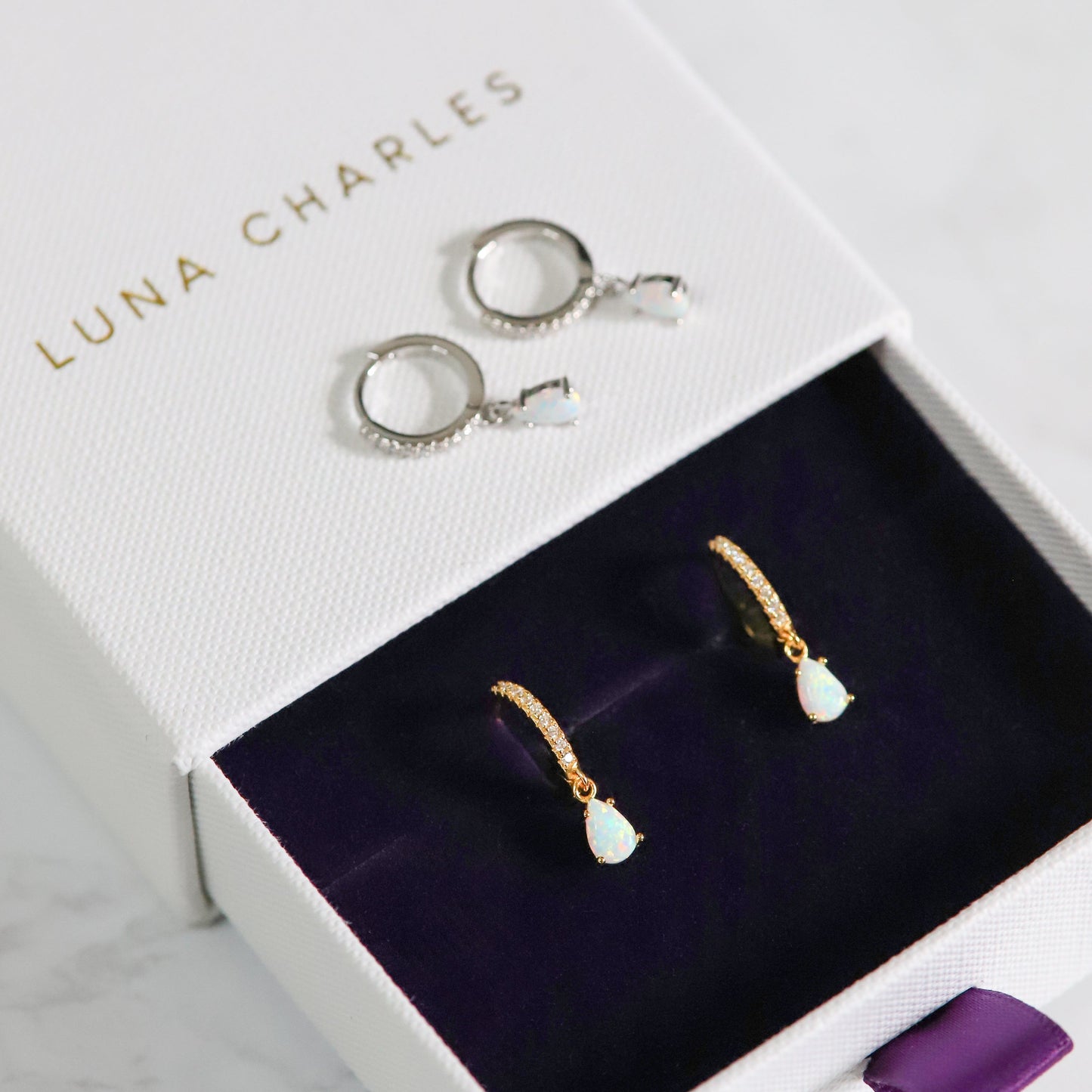 Luna Charles Opal Drop Earrings for Women - Earrings