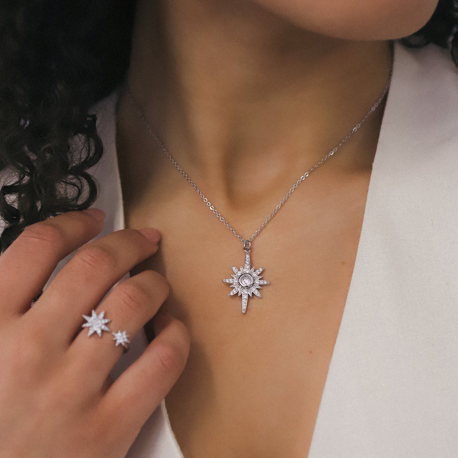 Heidi North Star Birthstone Necklace | 925 Sterling Silver - Necklace