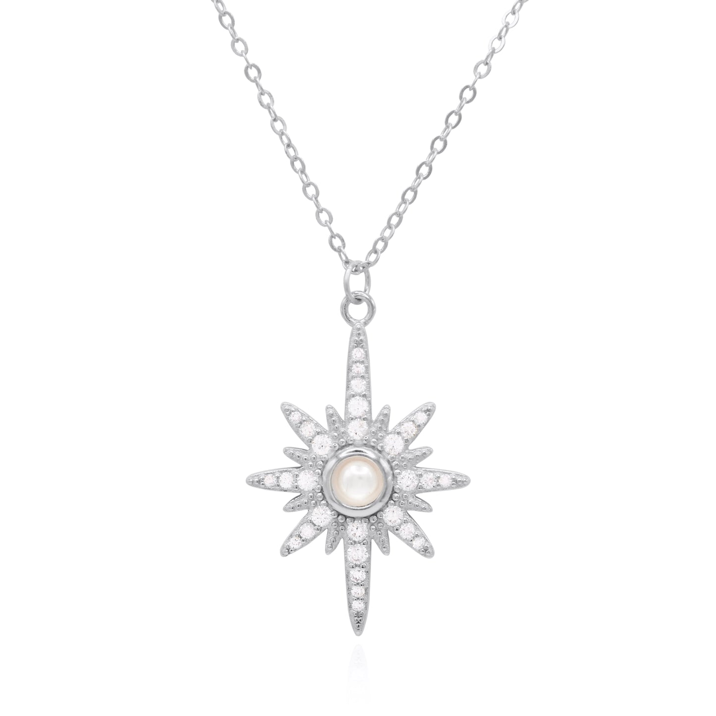 Heidi North Star Birthstone Necklace | 925 Sterling Silver June - Necklace