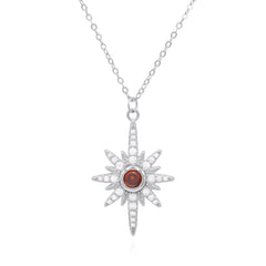 Heidi North Star Birthstone Necklace | 925 Sterling Silver