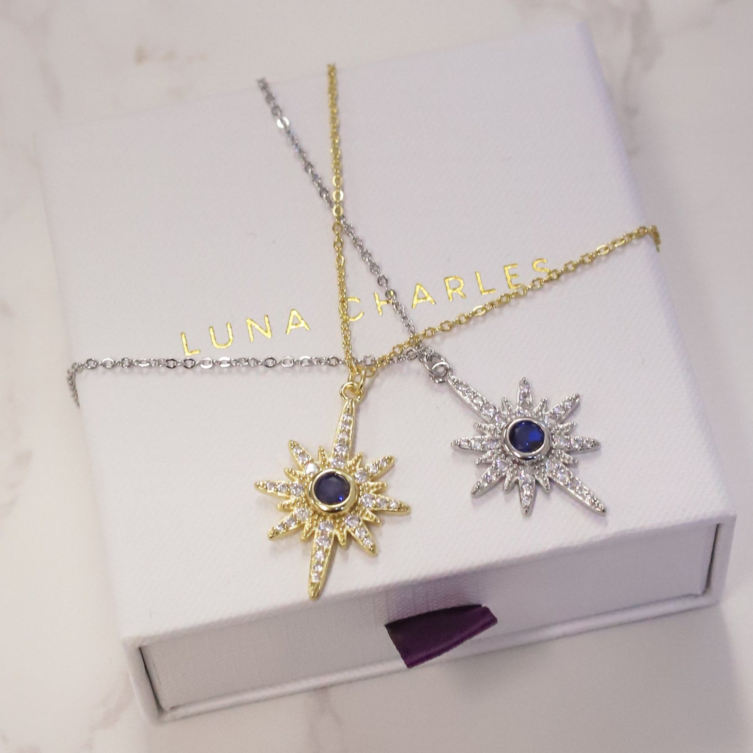 Heidi North Star Birthstone Necklace | 925 Sterling Silver - Necklace