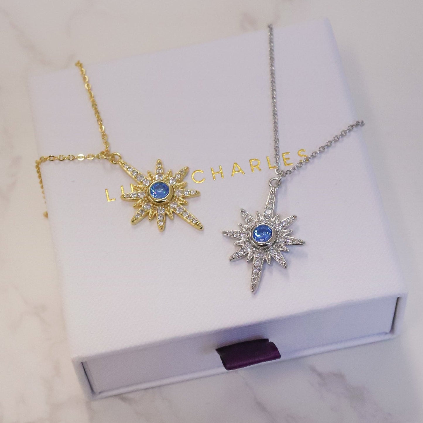 Heidi North Star Birthstone Necklace | 925 Sterling Silver - Necklace