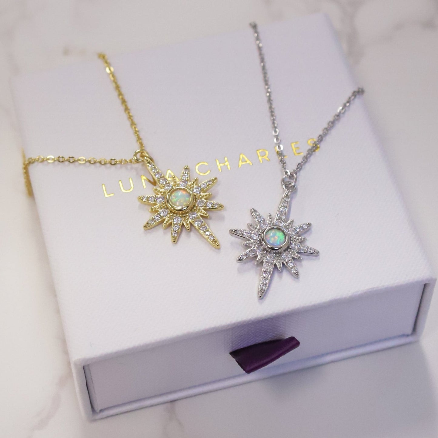 Heidi North Star Birthstone Necklace | 925 Sterling Silver - Necklace