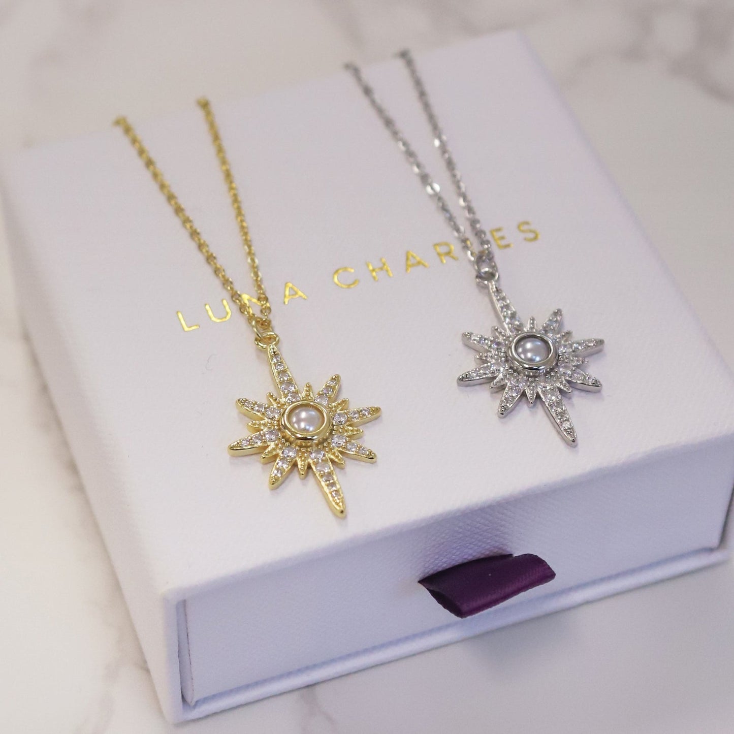 Heidi North Star Birthstone Necklace | 925 Sterling Silver - Necklace